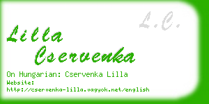 lilla cservenka business card